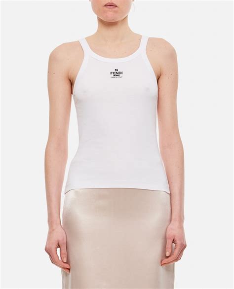 fendi tank top white|fendi tank top women's.